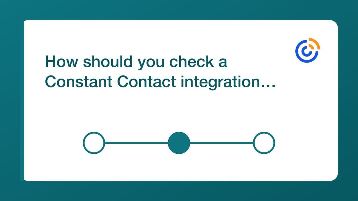 Worksheet for checking a Constant Contact integration's source, destination, permission, later updates, and mailfloss cleanu