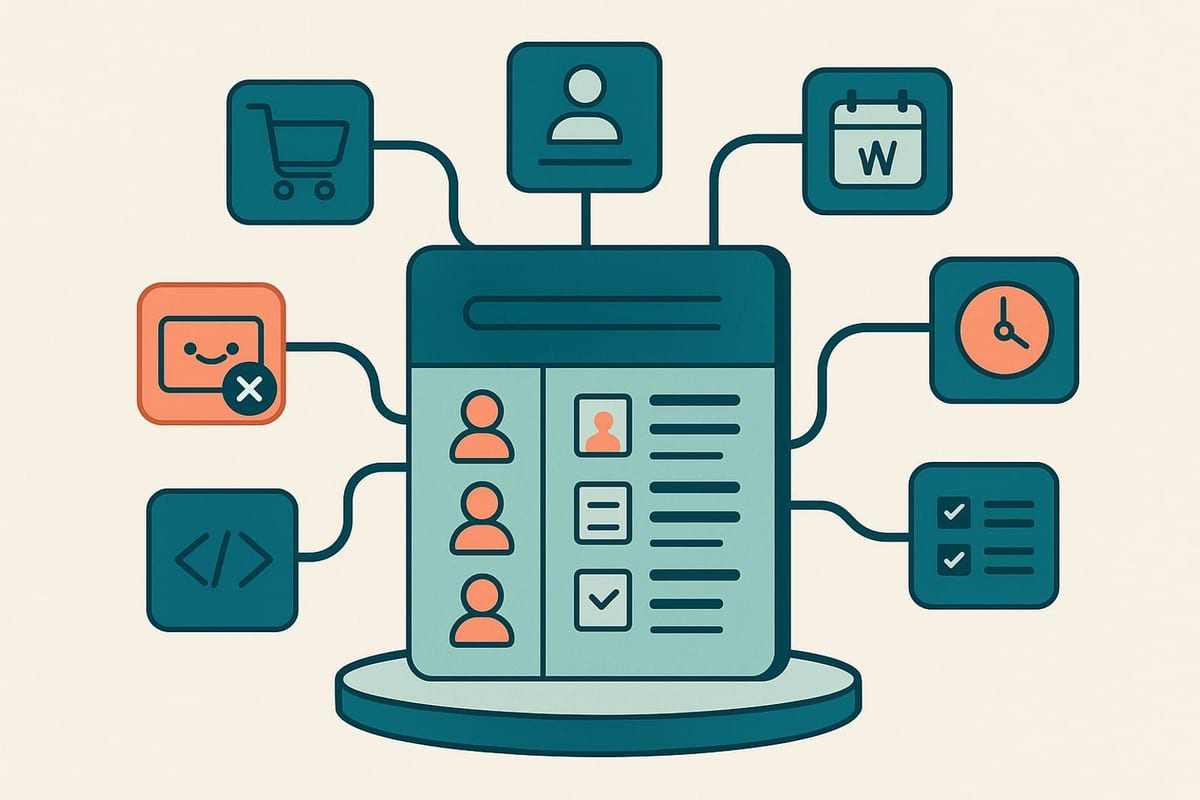 GetResponse contact list connected to ecommerce, webinar, WordPress, survey, timed-offer, and mailfloss verification workflo