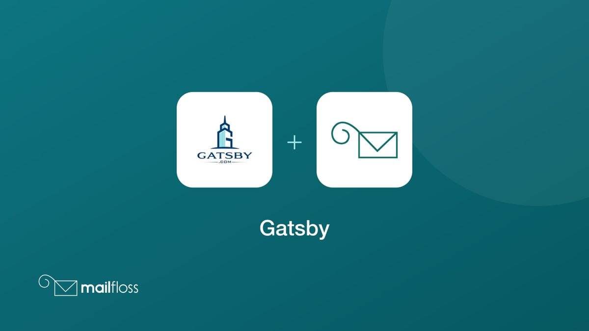 gatsby integrated with mailfloss