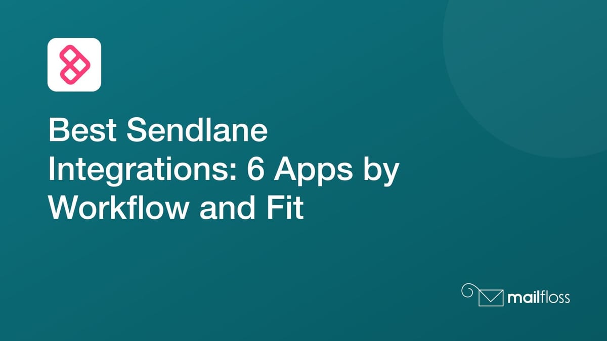 Six Sendlane integration jobs: signup lists, loyalty contacts, shipping events, SMS support, influencer profiles, and recurring email verification.