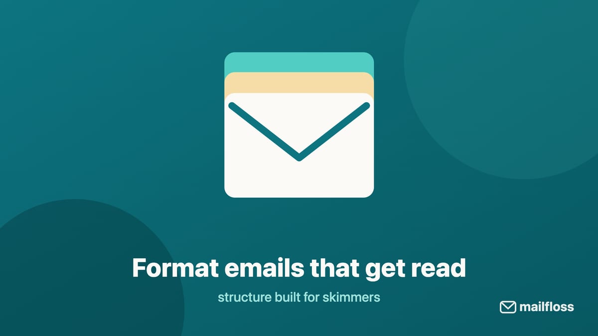 mailfloss email formatting illustration