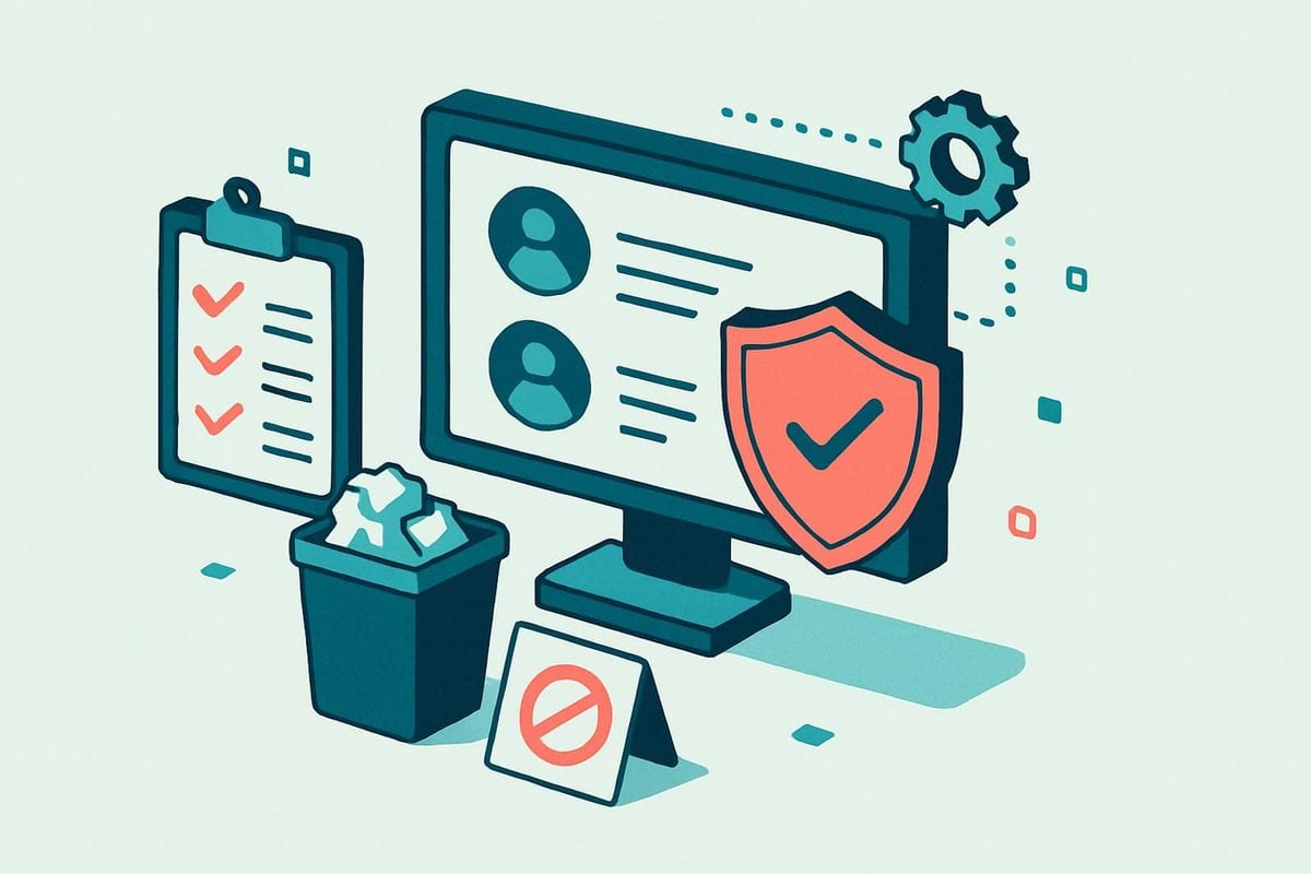 Illustration: How do connection-specific cleanup rules work in ActiveCampaign?