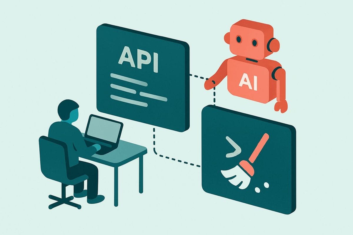Illustration: How should developers and AI agents combine the API with ActiveCampaign cleanup?