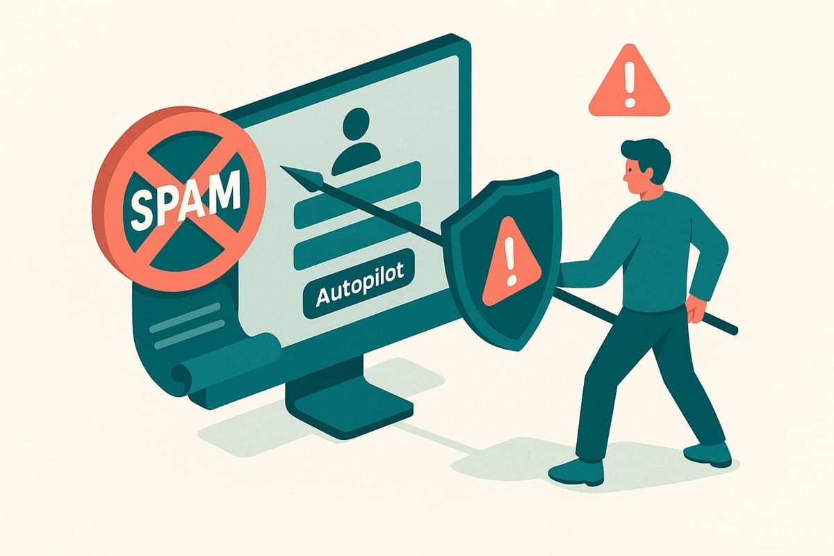 Illustration for "How to Reduce Spam Signups in Autopilot"