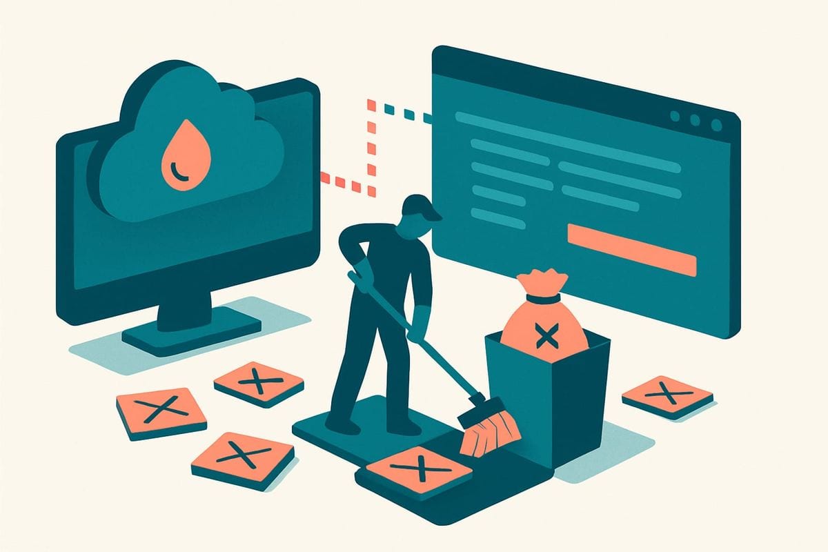 Illustration: When should Drip teams use scheduled cleanup instead of the API?