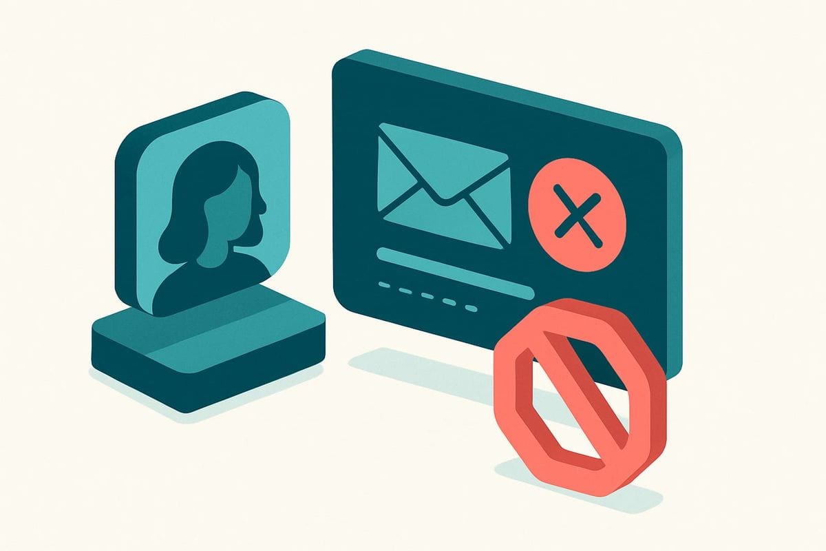 Illustration: What can email verification not solve in an Emma signup flow?