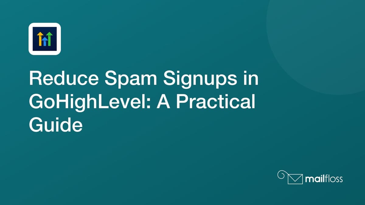 GoHighLevel contacts passing through entry, email-verification, and behavior-review gates before reaching a campaign list