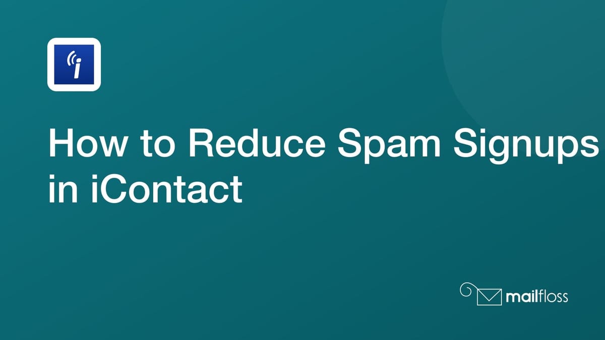 iContact newsletter signup flow separating valid, typoed, disposable, and invalid email addresses