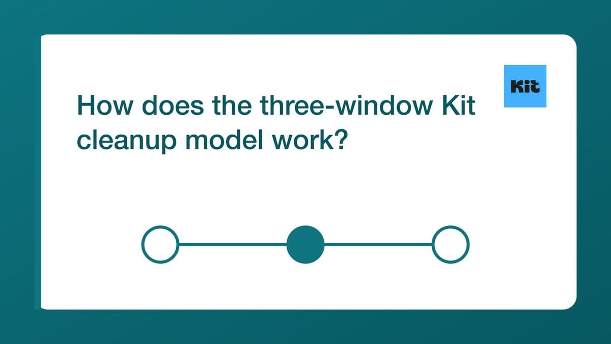 Three verification windows for new and older contacts in a Kit newsletter