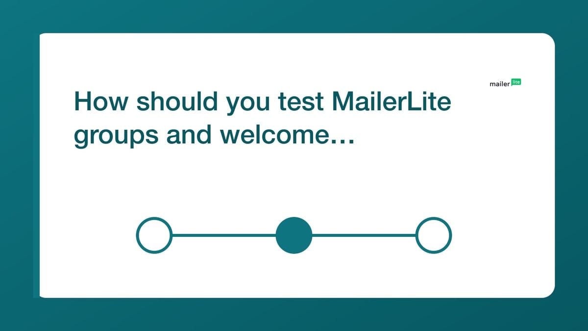 How should you test MailerLite groups and welcome automations? — mailfloss