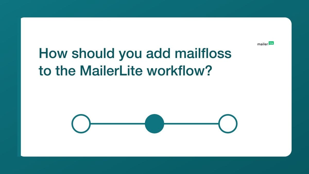 How should you add mailfloss to the MailerLite workflow? — mailfloss