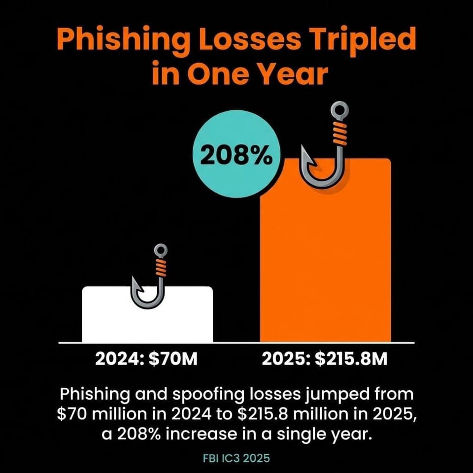 Phishing Losses Tripled in One Year