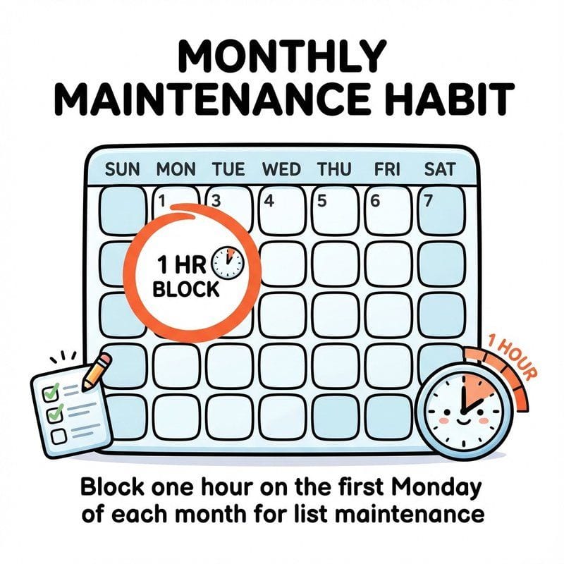 Monthly Email List Maintenance Tasks