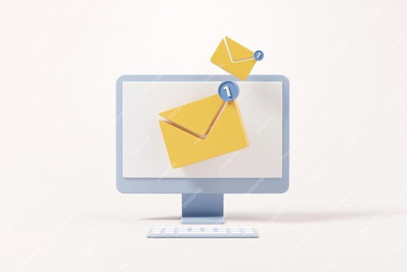 An email on a laptop screen - email marketing concept