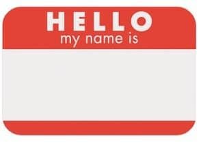 Personalization name tag