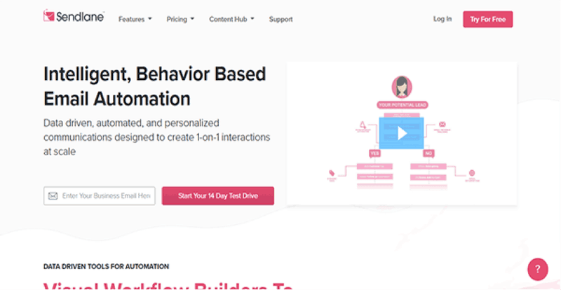 Sendlane homepage