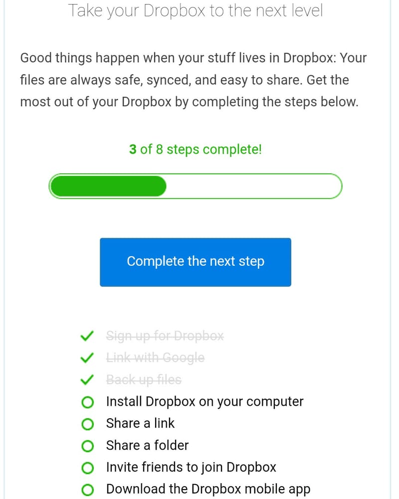 Dropbox encourages usage with clever emails