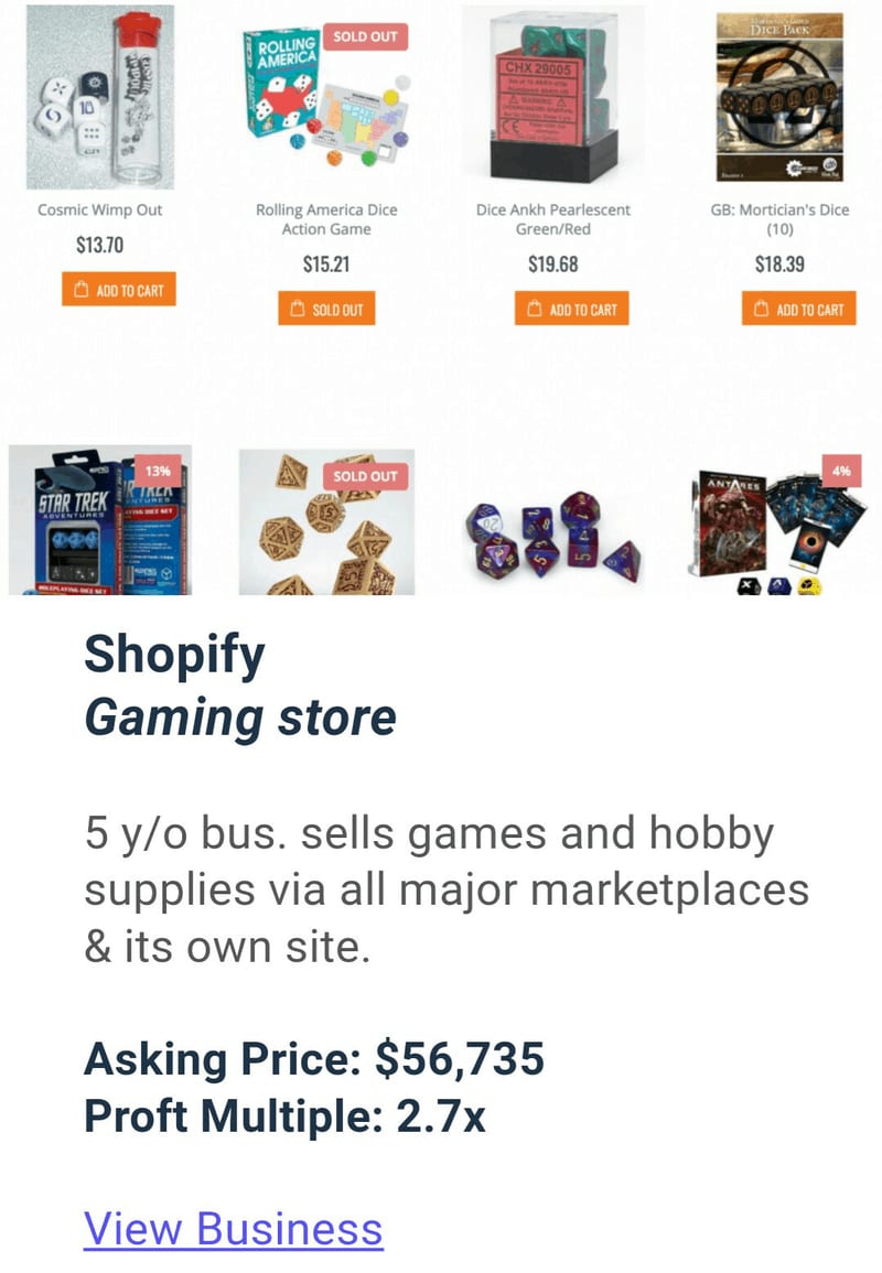 Flippa mines the best deals and shows you them