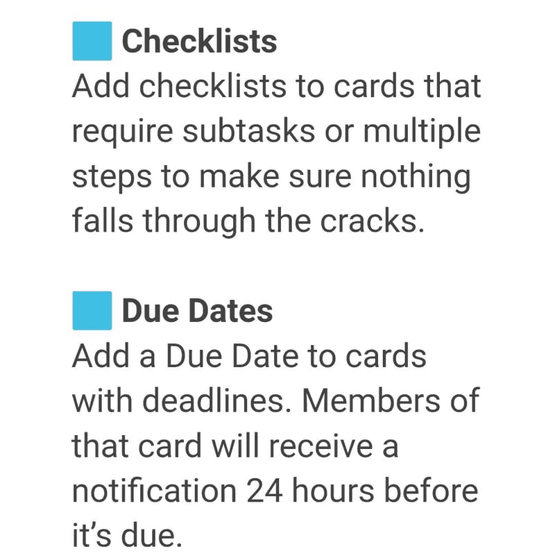 Trello shows subscribers what they can do