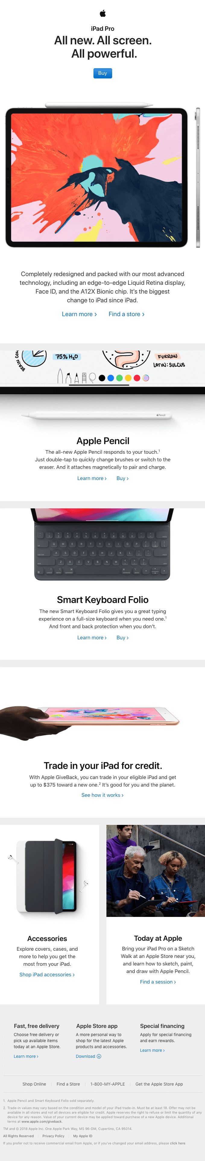 Apple entices with their emails