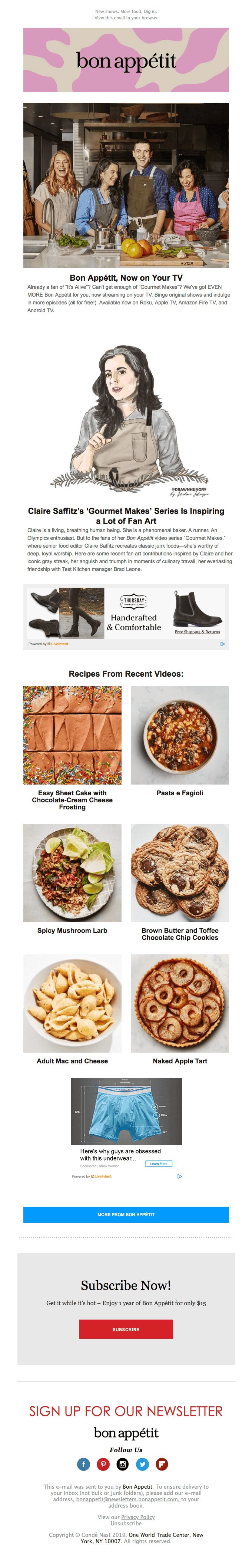 bon appetit spices up their emails to inspire