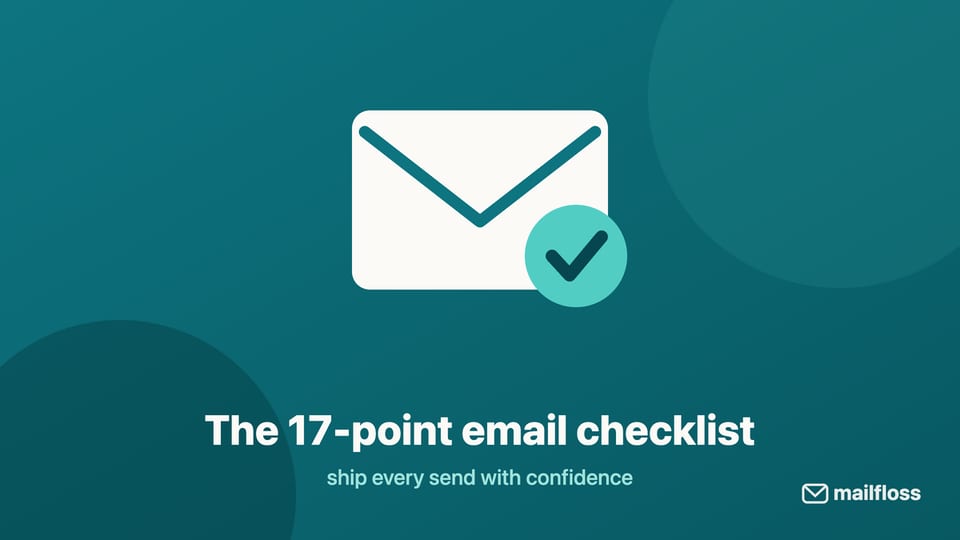 mailfloss email marketing checklist illustration